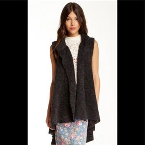 NWT Free People Sleeveless Cape Vest, Size: Small, Color: Charcoal